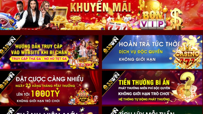 Tham gia sanh Casino 33Win nhan nhieu phan qua hap dan